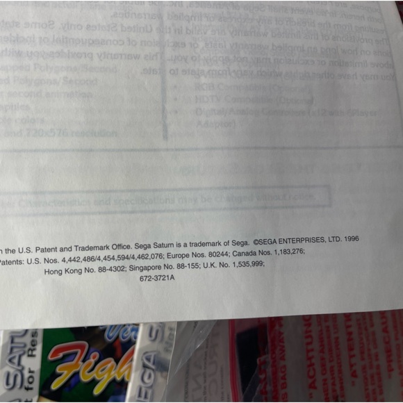 SOLD-1996 SEGA Saturn With Original Box tested and Working - Picture 14 of 16